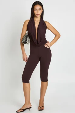 boohoo Combinaison Capri À Col Bénitier<Femme Combinaisons Et Combishorts
