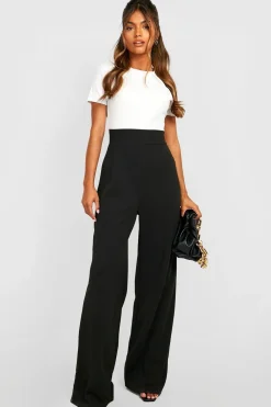 boohoo Combinaison contraste à jambes larges<Femme Combinaisons Et Combishorts