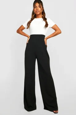 boohoo Combinaison contraste à jambes larges<Femme Combinaisons Et Combishorts
