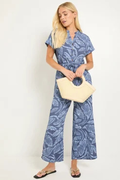 Wallis Combinaison À Cordon De Serrage En Jersey Motif Palmier Petite<Femme Combinaisons Et Combishorts