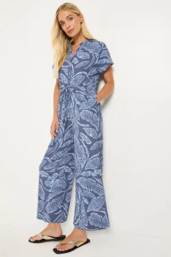 Wallis Combinaison À Cordon De Serrage En Jersey Motif Palmier Petite<Femme Combinaisons Et Combishorts