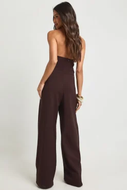 boohoo Combinaison Croisée Devant à Boutons Dorés<Femme Combinaisons Et Combishorts