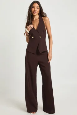 boohoo Combinaison Croisée Devant à Boutons Dorés<Femme Combinaisons Et Combishorts