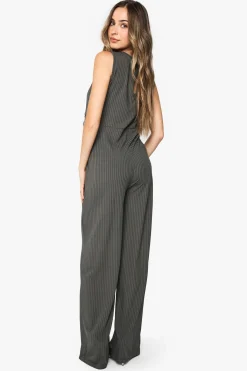 boohoo Combinaison de détente maternité en maille côtelée sans manches avec détail de nœud<Femme Combinaisons Et Combishorts