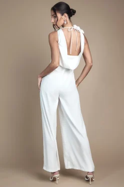 Combinaison de Mariée à Dos Drapé avec Corsage