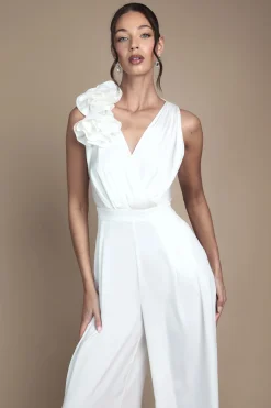 Combinaison de Mariée à Dos Drapé avec Corsage