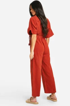 boohoo Combinaison de maternité à jambes larges ceinturée à la corde<Femme Combinaisons Et Combishorts