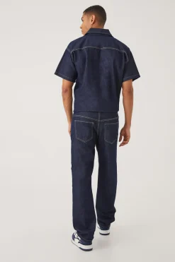 Combinaison en denim à coupe décontractée