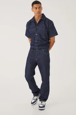 Combinaison en denim à coupe décontractée