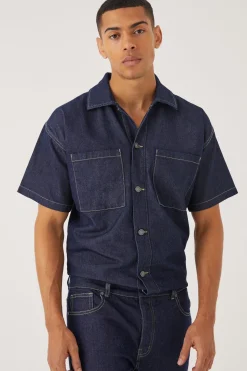 Combinaison en denim à coupe décontractée