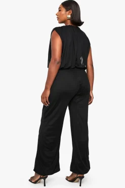 Combinaison en mesh blouson à jambes larges