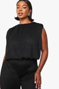 Combinaison en mesh blouson à jambes larges