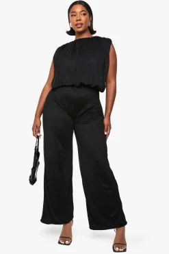Combinaison en mesh blouson à jambes larges