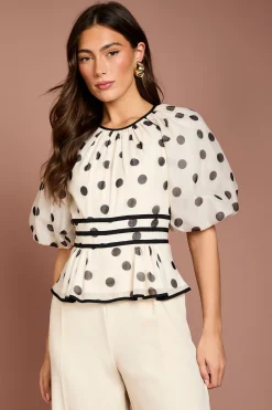 Coast Combinaison 2 en 1 à Pois avec Manches Bouffantes<Femme Pois|Combinaisons Et Combishorts