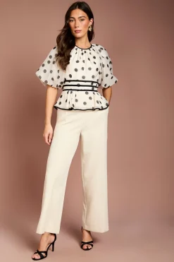 Coast Combinaison 2 en 1 à Pois avec Manches Bouffantes<Femme Pois|Combinaisons Et Combishorts