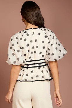 Coast Combinaison 2 en 1 à Pois avec Manches Bouffantes<Femme Pois|Combinaisons Et Combishorts
