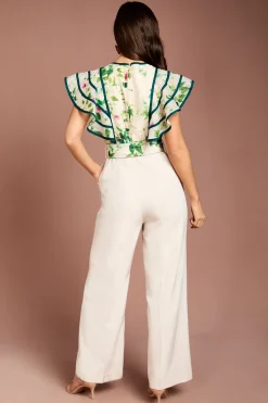 Coast Combinaison Florale Imprimée à Épaules Volantées<Femme Combinaisons Et Combishorts