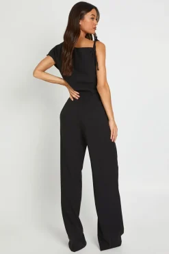 Combinaison Grande Taille Jambe Large Froncée Asymétrique