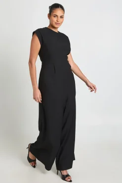 boohoo Combinaison Grande Taille À Jambes Larges Avec Taille Froncée<Femme Combinaisons Et Combishorts