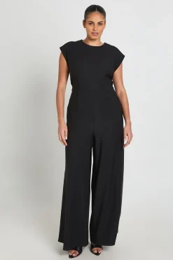 boohoo Combinaison Grande Taille À Jambes Larges Avec Taille Froncée<Femme Combinaisons Et Combishorts