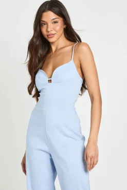 boohoo Combinaison Jambe Large Encolure Cœur<Femme Combinaisons Et Combishorts