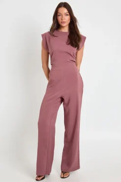 Combinaison Jambes Larges Avec Taille Froncée