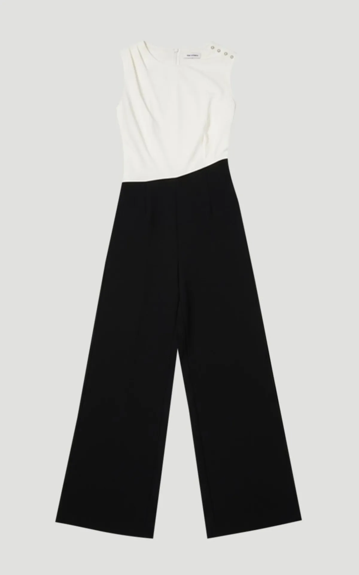 KarenMillen Combinaison Jambes Larges à Col Asymétrique Coupe Souple Ajustée<Femme Tailleurs|Robes Mi-Longues