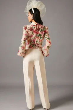 Coast Combinaison Jambes Larges à Manches Bouffantes et Détails de Plis Piqués<Femme Combinaisons Et Combishorts