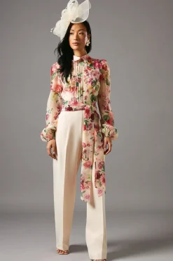 Coast Combinaison Jambes Larges à Manches Bouffantes et Détails de Plis Piqués<Femme Combinaisons Et Combishorts