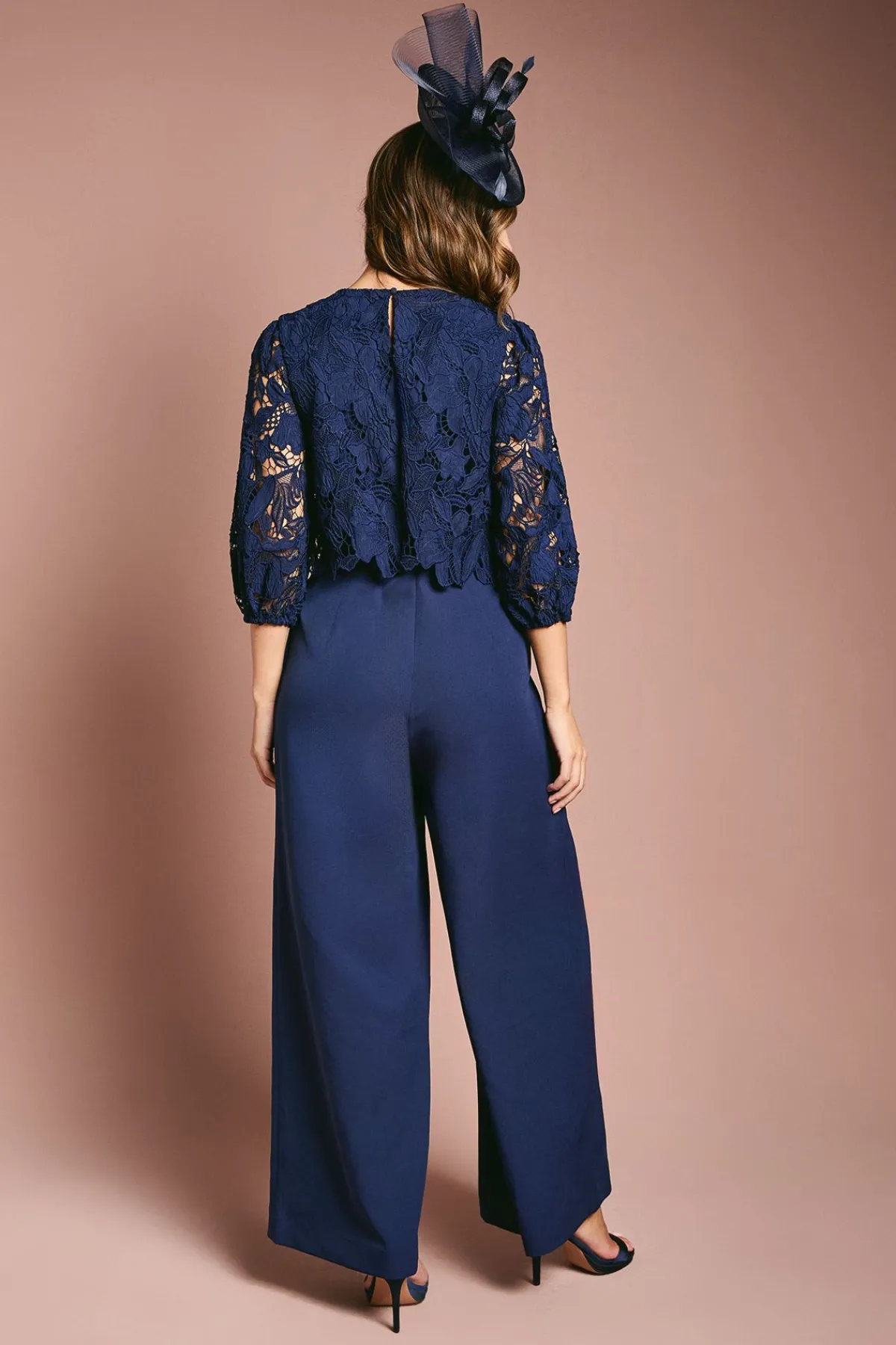 Coast Combinaison Jambes Larges à Superposition de Dentelle<Femme Satin Et Dentelle|Combinaisons Et Combishorts