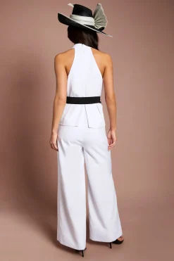 Coast Combinaison Lisa Tan À Encolure En V Effet Couture<Femme Combinaisons Et Combishorts