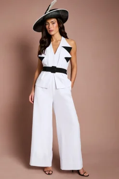Coast Combinaison Lisa Tan À Encolure En V Effet Couture<Femme Combinaisons Et Combishorts