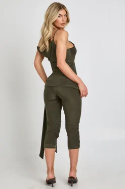 Combinaison Pantacourt Asymétrique Près Du Corps