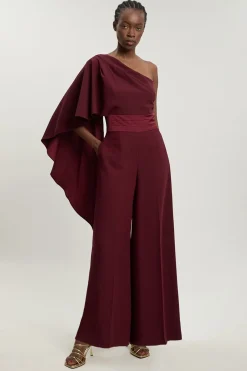Combinaison-pantalon Ajustée En Crêpe Envers Satin