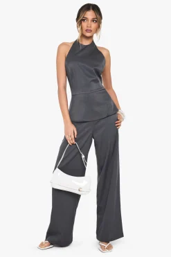 Combinaison-pantalon avec gilet ajusté à col montant