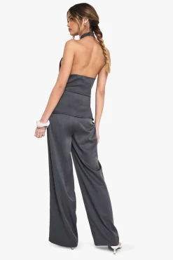 Combinaison-pantalon avec gilet ajusté à col montant