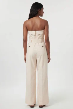 Combinaison-pantalon Bustier En Coton Façon Trench Tailleur Petite