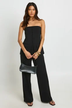boohoo Combinaison-pantalon Bustier À Jambes Larges Ajustée<Femme Combinaisons Et Combishorts