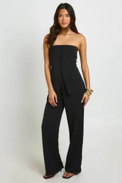 boohoo Combinaison-pantalon Bustier À Jambes Larges Ajustée<Femme Combinaisons Et Combishorts