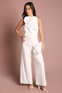 Combinaison-pantalon À Jambe Large Plissée Avec Corsage
