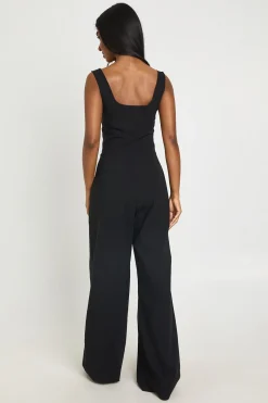boohoo Combinaison-pantalon Jambes Larges À Détail Corset<Femme Combinaisons Et Combishorts