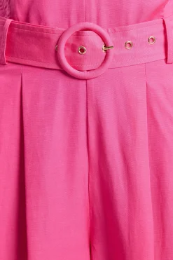 KarenMillen Combinaison-pantalon À Jambes Larges En Viscose Lin Premium Avec Encolure Croisée Dos-nu Et Ceinture<Femme Combinaisons Et Combishorts|Tenues De Plage