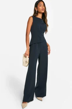Combinaison à pantalon large avec gilet