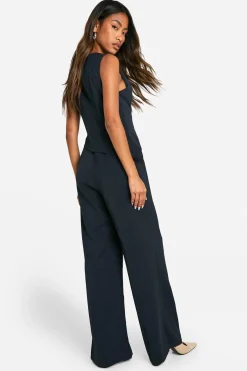 Combinaison à pantalon large avec gilet