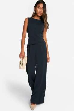 Combinaison à pantalon large avec gilet