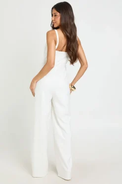 boohoo Combinaison Pantalon Large Avec Armatures Et Détails De Coutures<Femme Combinaisons Et Combishorts