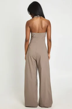 Combinaison Pantalon Large Col Licou Décolleté Cœur