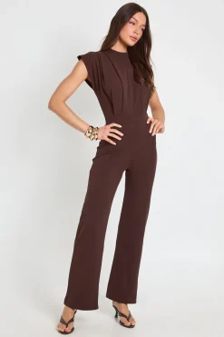 Combinaison-pantalon Large À Détails De Plis Ajustée
