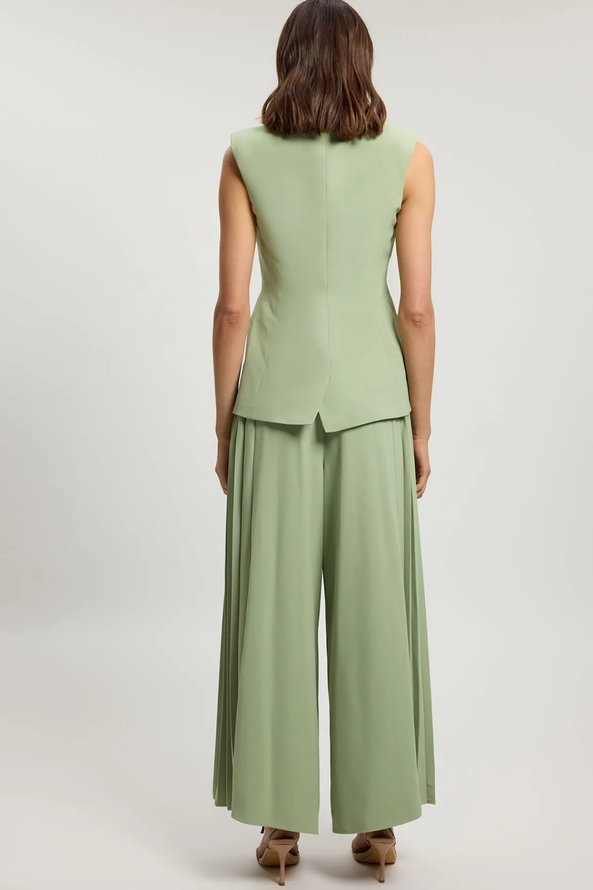 KarenMillen Combinaison-pantalon Large En Crêpe Tailleur À Plis Asymétriques<Femme Combinaisons Et Combishorts