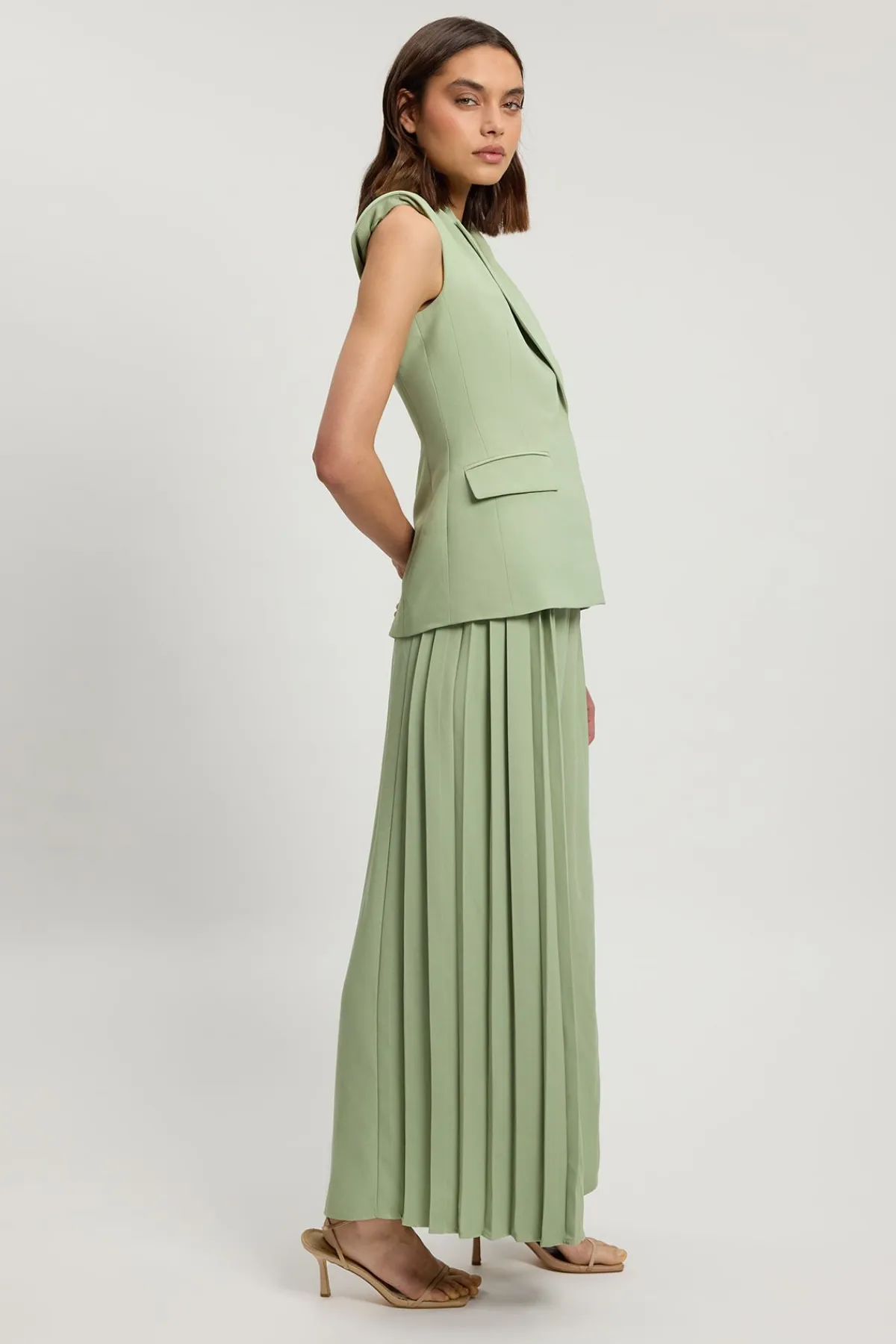 KarenMillen Combinaison-pantalon Large En Crêpe Tailleur À Plis Asymétriques<Femme Combinaisons Et Combishorts